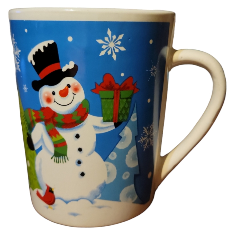 MIDWOOD BRANDS Christmas Coffee Tea Mug Cup Snowman Cardinal 14 Fl. Oz.